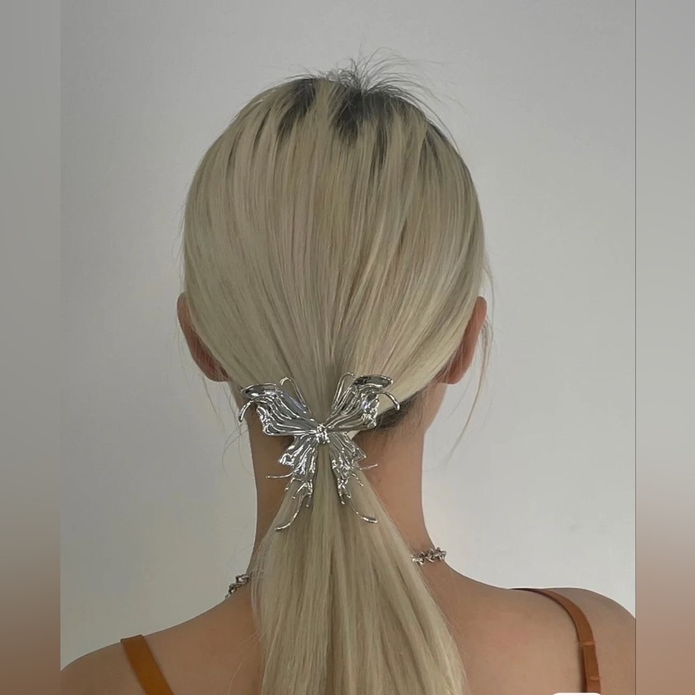 YVMIN Butterfly Hair Pin Silver Didu Edition